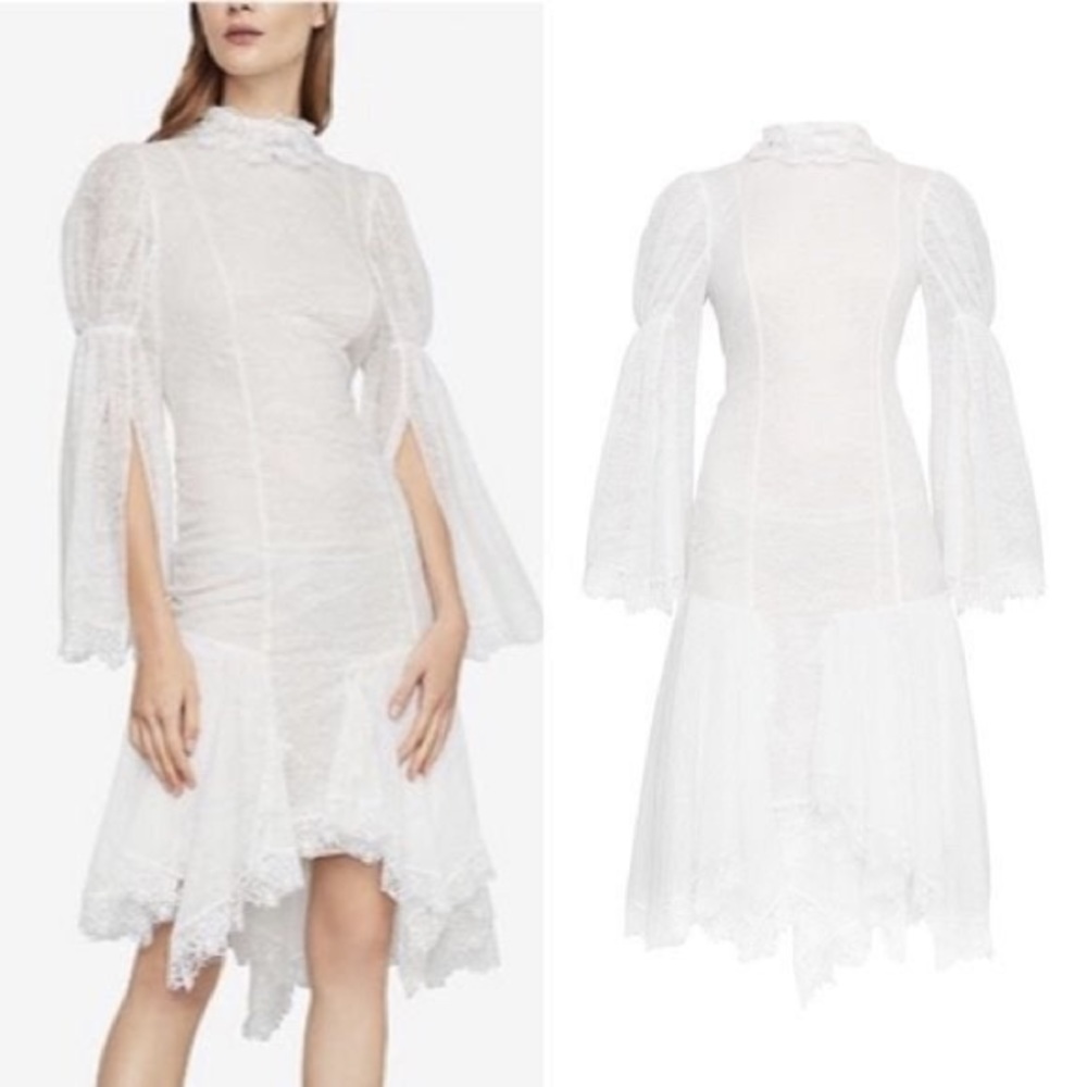 SOLD✨NWT BCBG MAXAZRIA Asymmetrical Lace Dress - Picture 9 of 9